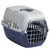Переноска Moderna для собак и кошек до 5 кг, пластик, синяя, 49×32×30 см