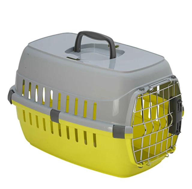 Переноска Moderna для собак и кошек до 5 кг, пластик, желтая, 51×31×34 см