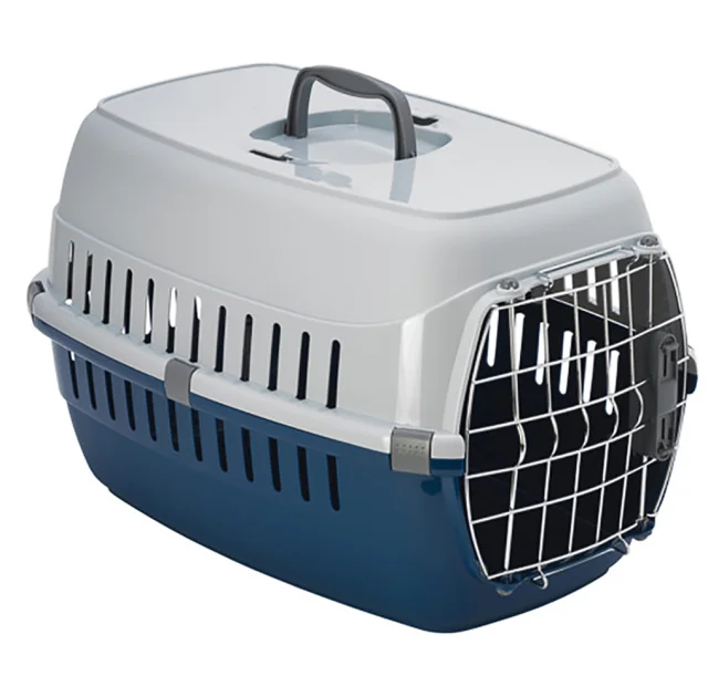 Переноска Moderna для собак и кошек до 5 кг, пластик, черничная, 49×32×30 см