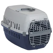 Переноска Moderna Road Runner 1 для собак и кошек до 5 кг, пластик, кобальт-синий, 51×31×34 см