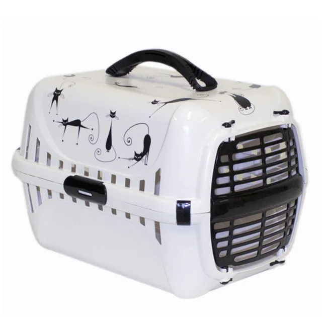 Переноска Moderna Road Runner 1 для собак и кошек до 5 кг, пластик, белая, 51×31×34 см