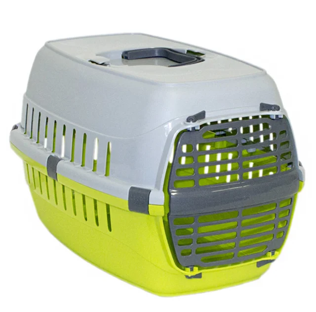 Переноска Moderna Road Runner 1 для собак и кошек до 5 кг, пластик, ярко-зелёный, 51×31×34 см