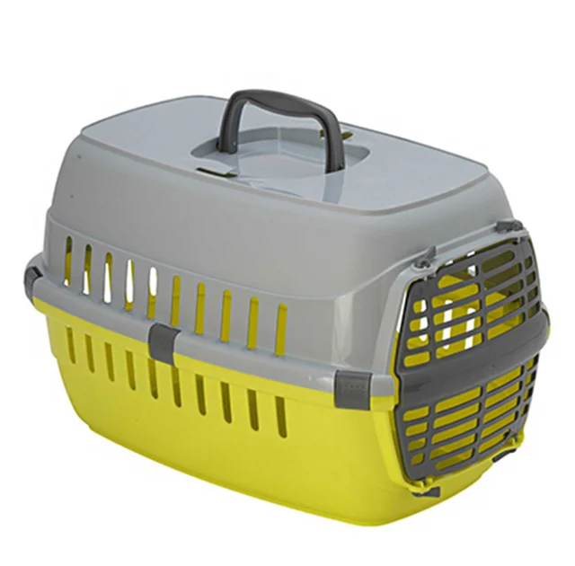Переноска Moderna Road Runner 1 для собак и кошек до 5 кг, пластик, желтая, 51×31×34 см