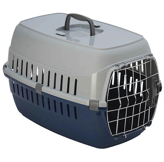 Переноска Moderna Road Runner 2 с замком, для собак и кошек до 8 кг, пластик, черничная, 56×37×35 см