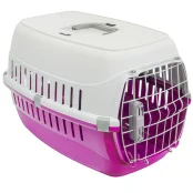 Переноска Moderna Road Runner 2 с замком, для собак и кошек до 8 кг, пластик, ярко-розовый, 58×35×37 см