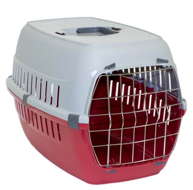 Переноска Moderna Road Runner 2 для собак и кошек до 8 кг, пластик, красная, 58×35×37 см