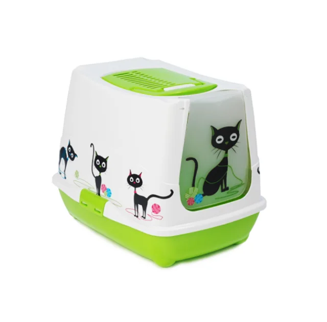 Закрытый туалет Moderna Trend Cat для кошек, пурпурный, 50 х 39 х 39 см