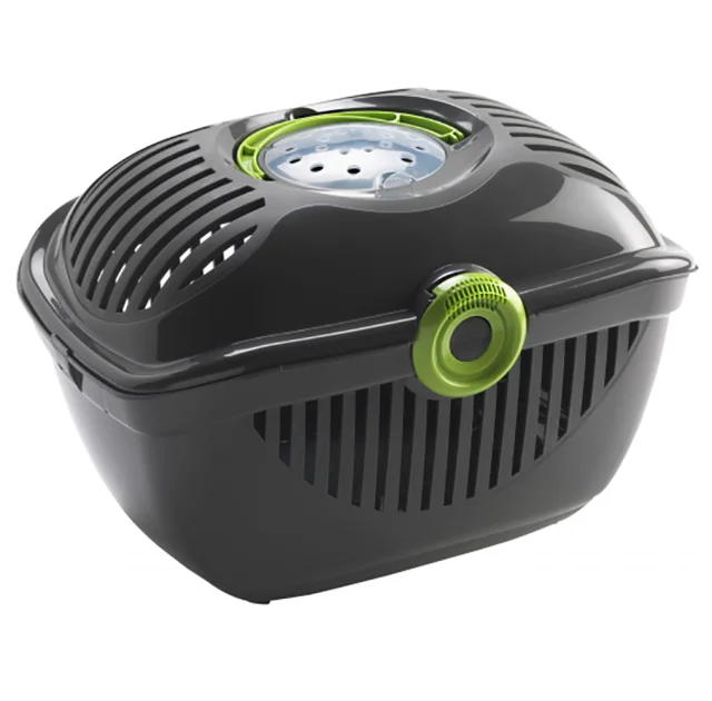 Переноска Moderna Top Runner для хомяков, кроликов, шиншилл, черная, 39×29×35 см