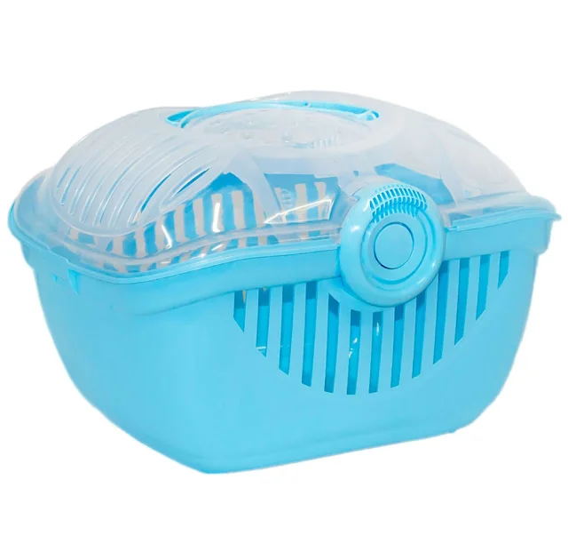 Переноска Moderna Top Runner для хомяков, кроликов, шиншилл, голубая, 39×29×35 см