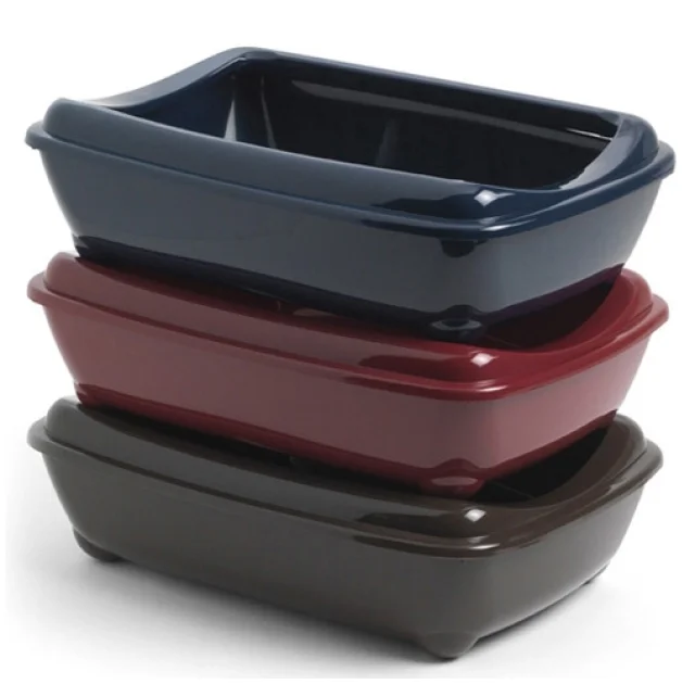 Туалет Moderna Arist-O-Tray Jumbo с бортиком для кошек, коричневый, 57×43×16.3 см