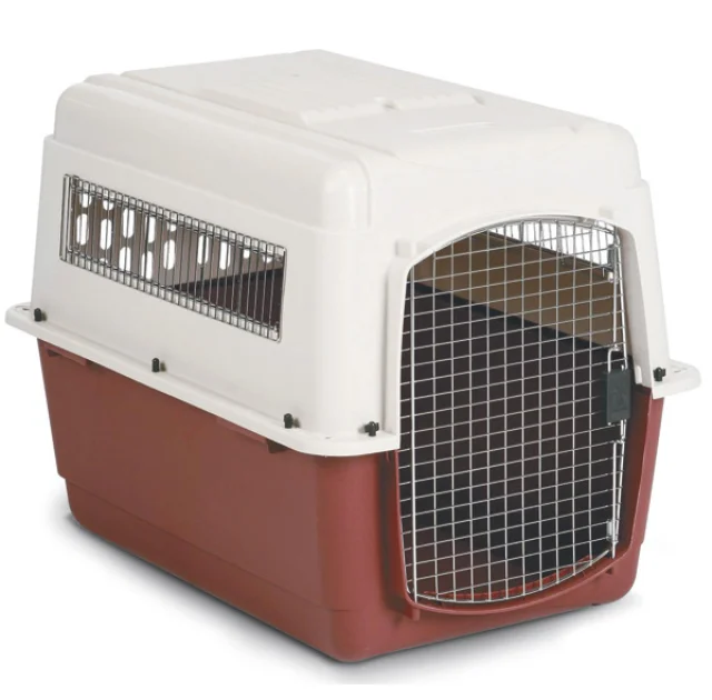 Переноска Savic Vari-Kennel Ultra для собак, пластик, біло-коричнева, 85×61×68 см