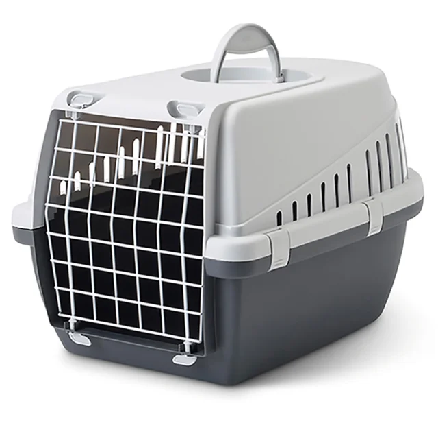 Переноска Savic Trotter 1 для собак и кошек, пластик, серая, 49×33×30 см