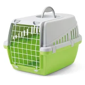 Переноска Savic Trotter 1 для собак и кошек, пластик, серо-салатовая, 49×33×30 см
