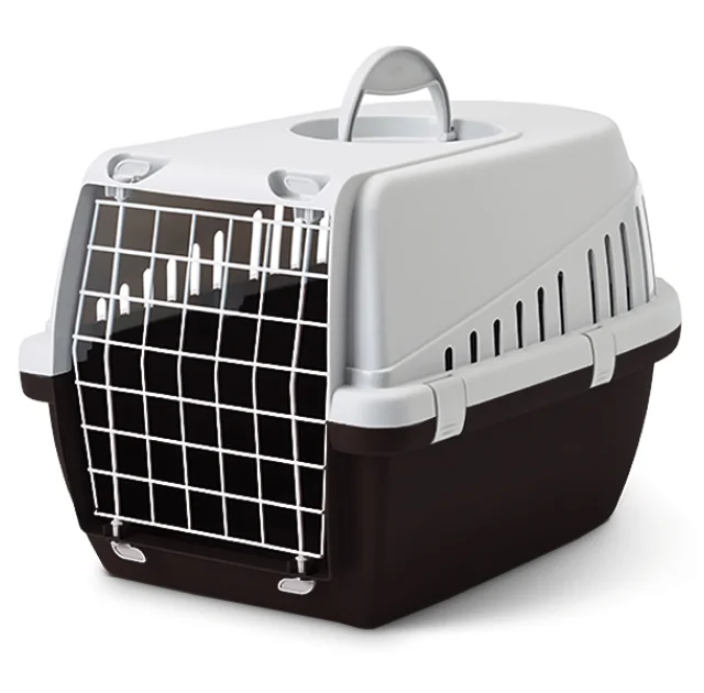 Переноска Savic Trotter 1 для собак и кошек, пластик, чёрная, 49×33×30 см