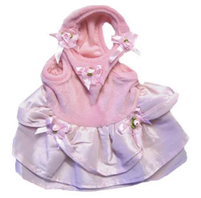 Велюровое плаття Monkey Daze Pink Elour Dress для собак, розмір S, рожеве