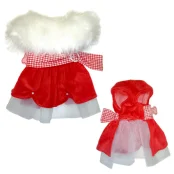 Новогоднее платье Monkey Daze Santa Dress для собак, размер XS, красный