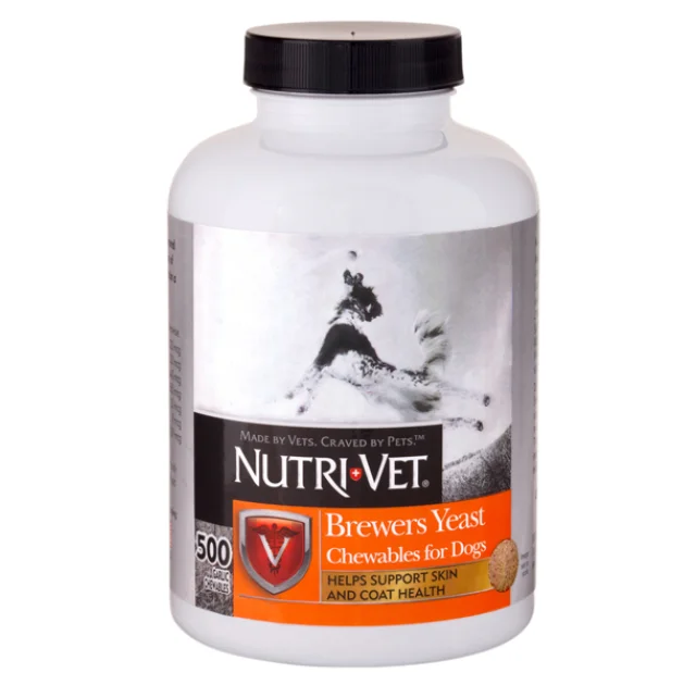 Жувальні таблетки Nutri-Vet Brewers Yeast для шкіри і шерсті у собак, 300 табл