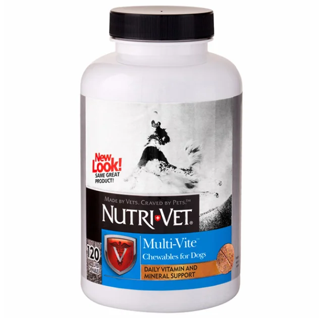 Жевательные таблетки мультивитамины Nutri-Vet Multi-Vite для собак, 120 табл