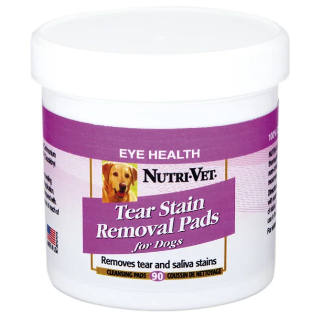 Влажные салфетки Nutri-Vet Tear Stain Removal Dog для глаз, морды и лап, для собак, 90 шт