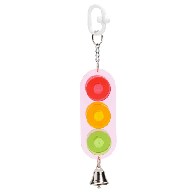 Игрушка светофор Pet Products с колокольчиком для попугаев, акрил, 23 см