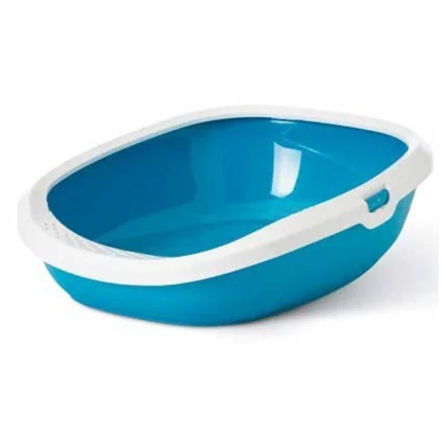 Туалет Savic Gizmo Large для кішок, з бортиком, блакитний, 52 х 39,5 х 15 см