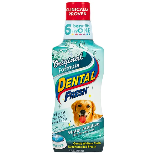 Жидкость SynergyLabs Dental Fresh от зубного налета и запаха из пасти собак и кошек, 237 мл