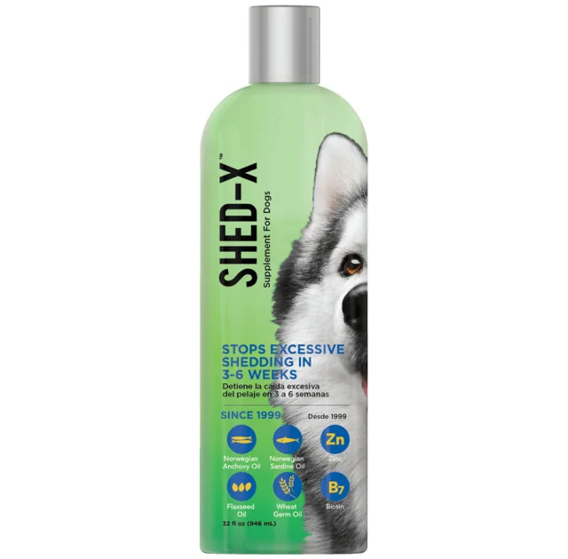 Добавка SynergyLabs Shed-X Dog проти линьки, для вовни собак, 946 мл