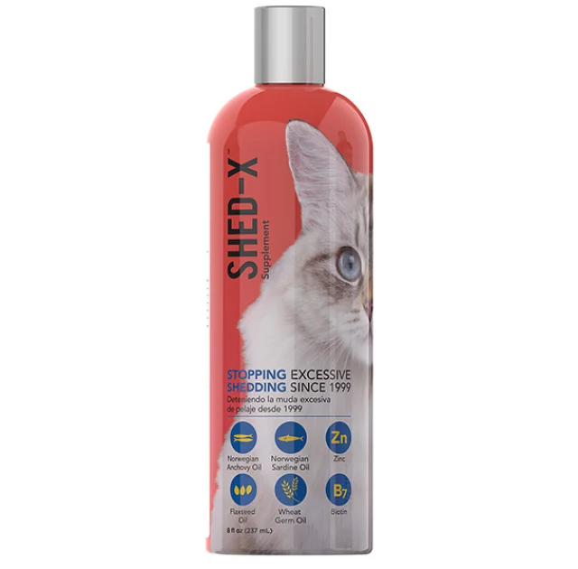 Добавка SynergyLabs Shed-X Cat против линьки, для шерсти кошкам, 237 мл