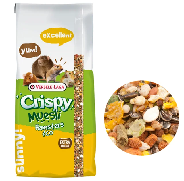 Корм Versele-Laga Crispy Muesli Hamster для хомяков, декоративных крыс, мышей, песчанок, 20 кг