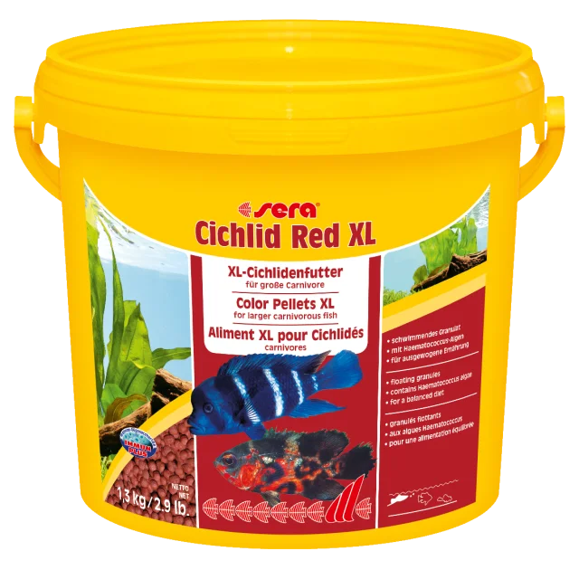 Sera Cichlid Red XL гранули для великих м'ясоїдних цихлид, 10000 мл