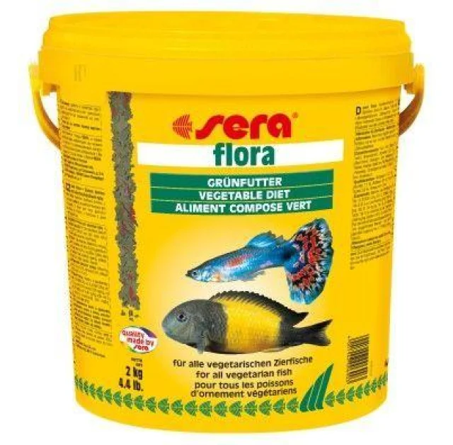 Sera Flora корм растительный со спирулиной (хлопья), 10000 мл