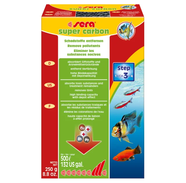 Sera Super Carbon наповнювач для фільтрів, 250 г