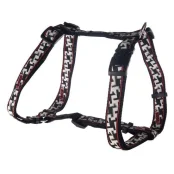 Шлея Фенси для собак L, 45-75 принт чёрно-белый