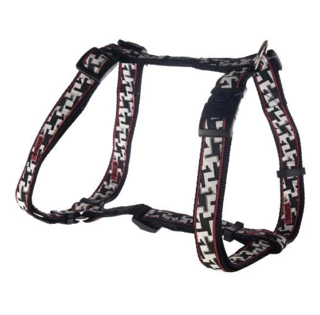 Шлея Фенси для собак L, 45-75 принт чёрно-белый