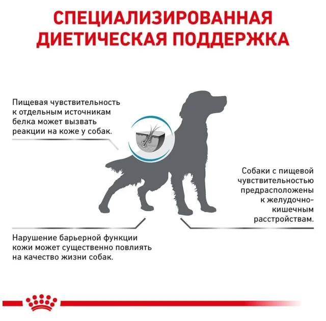 Сухий корм Royal Canin Hypoallergenic при харчової алергії у собак, 2 кг