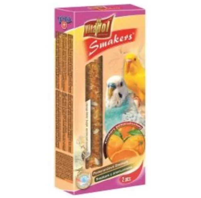 Колба Vitapol Smakers для попугаев, апельсин 90 г, (2 шт)