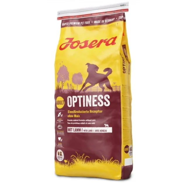 Сухий корм Josera Adult Optiness для дорослих собак середніх і великих порід, з ягням, птицею і рисом, 15 кг