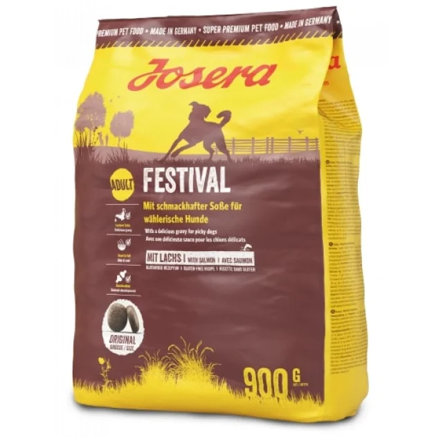 Сухий корм Josera Adult Festival для дорослих вимогливих собак, з делікатним соусом, 900 г