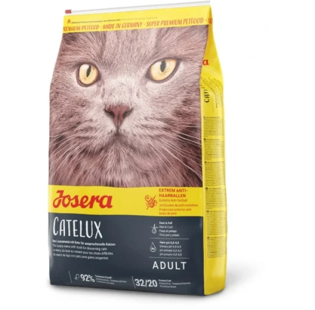 Сухий корм Josera Adult Catelux для дорослих довгошерстих кішок, з качкою, рисом і кукурудзою, 4.25 кг