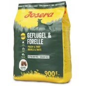 Сухой корм Josera Adult Geflugel & Forelle для взрослых и активных собак, с мясом птицы и форели, 900 г