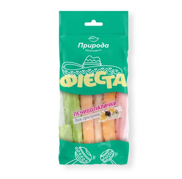 Ласощі Природа Фієста для гризунів, палички асорті, 100 г