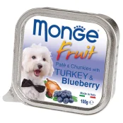 Влажный корм MONGE DOG FRUIT с индейкой и черникой, 100 г