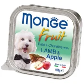 Влажный корм MONGE DOG FRUIT с ягненком и яблоком, 100 г