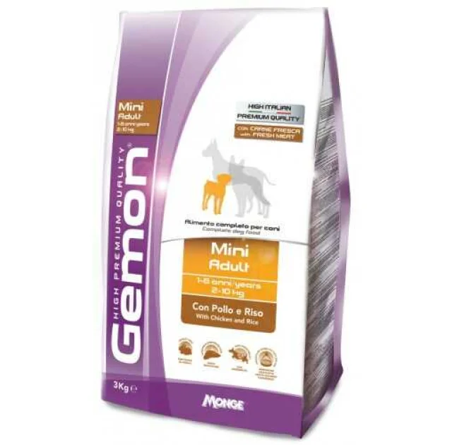 Сухой корм GEMON  DOG Mini Adult курица с рисом 1 кг