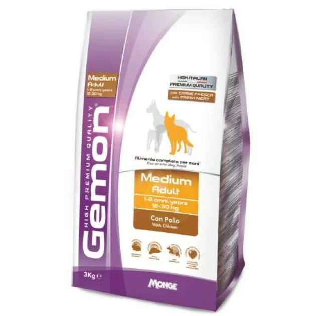 Сухой корм GEMON  DOG Medium Adult курица с рисом 15 кг