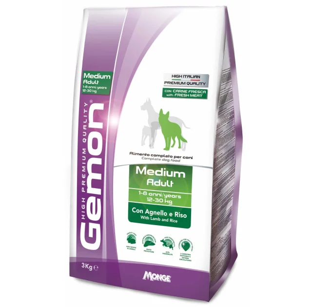 Сухий корм GEMON DOG Medium Adult ягня з рисом 3 кг
