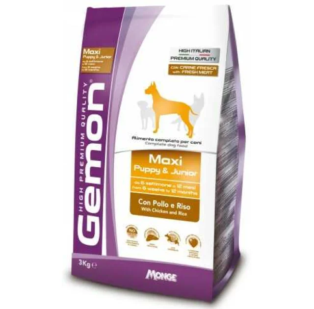 Сухой корм GEMON  DOG Maxi Puppy & Junior курица с рисом 15 кг