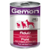 Влажный корм GEMON DOG WET Adult паштет с говяжьим рубцом 0,4 кг
