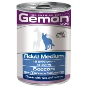 Влажный корм GEMON DOG  WET Medium Adult  кусочки с тунцом и лососем 0,415 кг