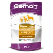 Влажный корм GEMON DOG WET  Puppy & Junior кусочки с курицей 0,1 кг